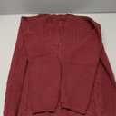 ZAFUL Women's Fall Cable Knit Sweaters Long Sleeve V Neck Chunky Casual Pullover Tops 2025 Fashion Clothes Winter Trendy (Medium, Red)