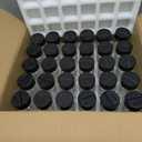 Tebery 30 Pack Glass Spice Jars Square Glass Bottles with Black Caps, 4oz Empty Spice Containers Shakers Complete Organizer Set Includes Wide Funnel and Labels