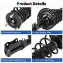 Rear Struts Assembly Shock Absorber & Sway Bar End Link Compatible with 2004-2006 Toyota Camry/Lexus ES330 (Exc. Adaptive Variable Suspension), Replace 172208 172207 K90345 (4Pcs)