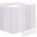 N9R 70PCS 6.5 Inch Square Clear Plastic Plates for Dessert & Appetizer, Durable Disposable Plates for Party, Wedding Events