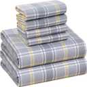 RUVANTI Flannel Sheets Full Size 6 Pcs - 100% Cotton Double Brushed Bed Sheets, Deep Pockets 16 Inches, All Seasons Breathable, Extra Soft & Comfy Full Size Sheets Set, Everytime