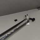 2 Pack Matte Black Disc Curtain Rods, 28-48 Inches Window Curtain Rod,Adjustable Room Darkening Drapery Rod with Aluminum Finials and Brackets,Wrap Around Design