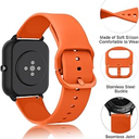 AK Band for Amazfit GTS 4 / GTS 4 Mini / GTS 3 / GTS 2 / GTS 2e / GTS 2 mini / GTS / GTR mini Bands, 20mm Soft Replacement Sport Strap for Amazfit Bip 3 / Bip 3 Pro / Bip U Pro / Bip / Bip Lite / Bip S / Bip S lite / Bip U Smart Watch Women Men, Orange