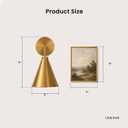 Vintage Modern Metal Conical Wall Sconce, Brass, 6“ Dia x 11" H