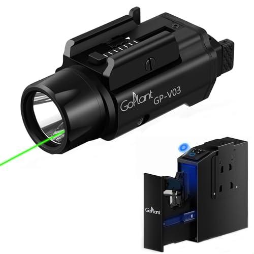 GOPLANT 1750 Lumens Weapon Laser Light Combo + Biometric Gun Safe