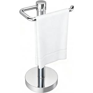 YUMORE Hand Towel Holder Stand Countertop Towel Rack Free Standing Towel Bar Hanger for Bathroom Kitchen (Pro Max, Chrome)