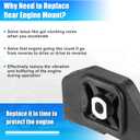 X AUTOHAUX Engine Motor Mount 50870-SDB-A02 for Honda Accord 2003-2007 Transmission Mounting Upper Engine Mounting Rubber 1 Pcs