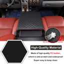 Aunginsy Car Leather Center Console Protector Cover Compatible with Tundra/Sequoia 2007-2013Center Console Armrest Seat Box Cover Cushion Lid Protector Pad Waterproof Anti-Scratch Interior Accessories