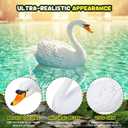 Silipull 3 Pcs Floating Swan Decoys Pool Accessories Realistic Resin Swan for Pond Decorative Pool, Garden Accessory Outdoor Decorations