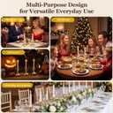 50 Pack Brass Gold Candle Holders, Fashion Gold Candlestick Holders