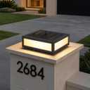 MVBT Large Solar Post Lights, 16" Square Pillar Light, Outdoor Column Light, 15.8" Square – 5.7" H