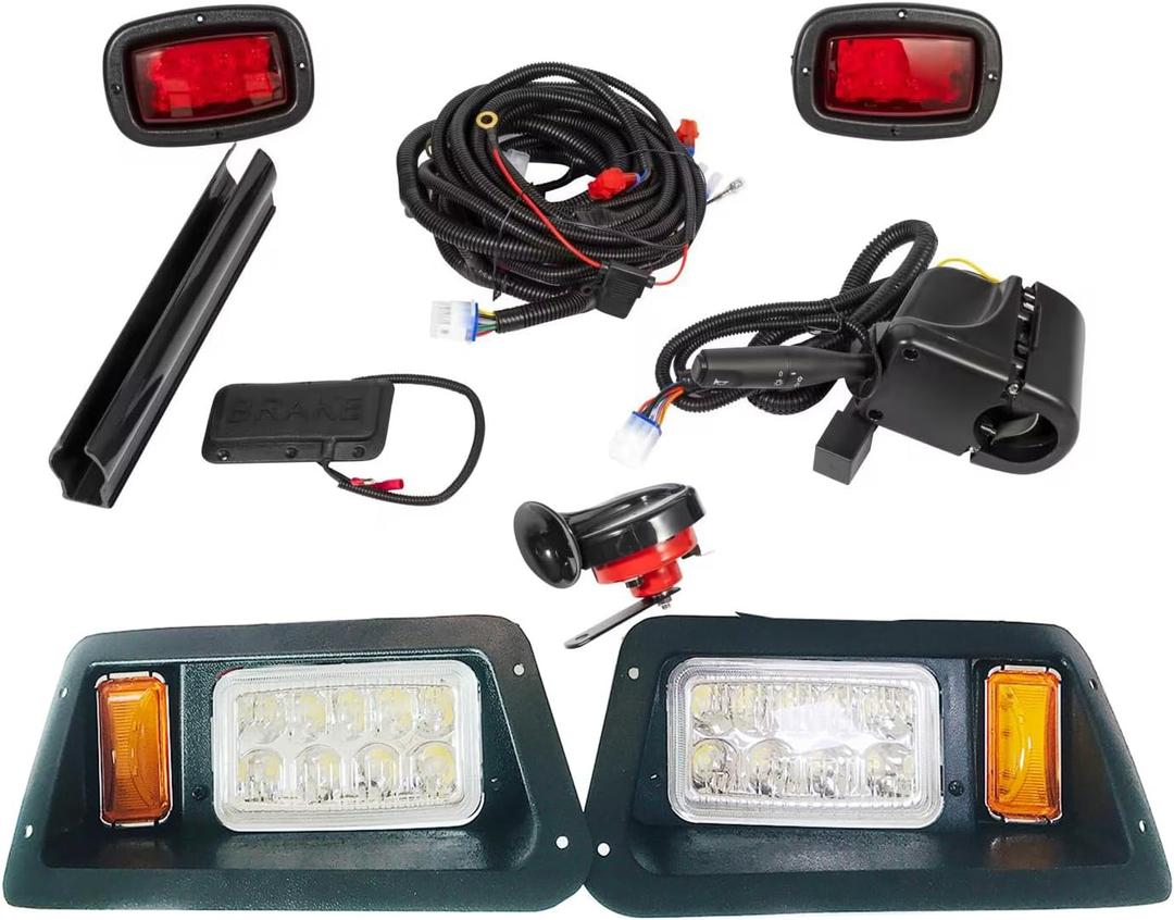 Golf Cart light Compatible Yamaha G19 G22 Complete ultimate LED Light Kit with Turn Signals, Hazard Flasher, Horn and Brake Fits Yamaha G14 / G16 / G19 / G22 Golf Cart