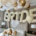 40 Inch Beige BRIDE Balloons Bachelorette for Bridal Shower, Cream White Sand Bride Mylar Foil Banner Letter Sign, Bridal Balloon Banner for Wedding Engagement Bride To Be Party Favors Decorations