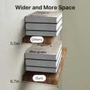 BAYKA Rustic Brown Floating Shelves 22.5in, Set of 2, Wall Mount Wood Shelf