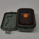 ODSD Cordless Electric Lunch Box for Adults, 16000mAh Rechargeable Self-Heating Lunch Box Food Warmer with Timer & Adjustable Heating, 34oz/1L Container with Insulated Bag for Office Car Outdoor (Green/Dark Green)