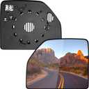 Driver Side Mirror Replacement for Ford F150 2015 2016 2017 2018 2019 2020, F250 F350 F450 F550 2017 2018 2019 2020 - Upper Tow Mirror Glass, Left Towing Mirrors Glass with Power Heated