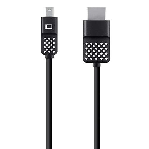 Belkin Mini Displayport to HDMI Cable 6ft - Compatible with 4k Monitors - HDMI to Displayport Cable - Connect TV & Monitors to MacBook Pro, Surface Pro & More (Black/White)