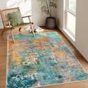 Lahome Modern Abstract Area Rugs 5x7, Large Washable Rugs for Living Room Bedroom Non Slip, Colorful Indoor Floor Carpet for Dining Room Apartment Dorm Kids Nursery Home Decor