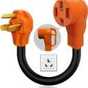 NEMA 10-30P to 14-50R EV Charger Adapter Cord 30 Amp 3 Prong Dryer to 50 Amp 4 Prong EV Conversion Adapter Only Compatible with Tesla and Level 2 Charging ETL & UL Listed