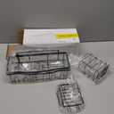 EUDELE Adhesive Shower Caddy, 5 Pack Rustproof Stainless Steel Bath Organizers With Large Capacity, No Drilling Shelves for Bathroom Storage & Home Decor (XL size, Black)