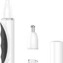 Conair GIRLBOMB Nose Hair Trimmer for Women, Battery-Operated Face Hair Removal for Women, Diamond-Shaped 360 Beveled Blade, LED Light, White