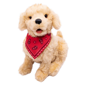 JOY FOR ALL Ageless Innovation Companion Pet for Seniors - Lifelike Animatronic Dog - Realistic Soft-Touch Coat & Heartbeat - Therapy Stuffed Animal - Toy for Alzheimer's & Dementia - Golden Pup