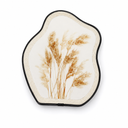 Abstract Botanical Wall Decor – Irregular Modern Framed Wall Art with Neutral Pampas Grass Print, Minimalist Decorative Plaque for Living Room, Bedroom, Entryway, Office