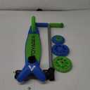 Scooter for Kids Ages 3-5 - Light Up Wheels, Extra Wide Deck, Foot Activated Break, Self Balancing Kids Toys for Boys & Girls (Green)