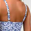Floerns Women's One Piece Swimsuits Floral Ruched Bust Tummy Control Bathing Suit (L)