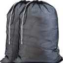Mesh XL Laundry Bags - Pack of 2 - Large 24" x 36" - Durable, Machine Washable with Secure Drawstring Closure - Perfect for College Dorms, Laundromats, Apartments (Black)
