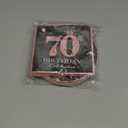 60 PCS Vintage 70th Birthday Plates and Napkins Set, 70th Birthday Decorations Rose Gold, Service for 30, 1955 Birthday Dessert Plates and Napkins Party Supplies for Women