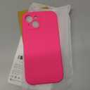 Miracase Compatible with iPhone 15 Case, [Soft Anti-Scratch Microfiber Lining], Liquid Silicone Case Gel Rubber Shockproof Drop Protection Phone Case for iPhone 15, Hot Pink