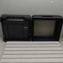 Keter Rockford Resin 38 Gallon Outdoor Kitchen Trash Can with Lid and Drip Tray for Easy Cleaning-Perfect for Patio Dining, Grey