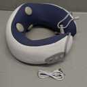 Medicane Neck Travel Pillow with Massage, Neck Pillows with Heat & Gentle Vibration Massage with Ergonomic Foam, Perfect for Airplane, Car, Office, Home, Pain Relief,Sleeping,Traveling,Long Flight (Blue)