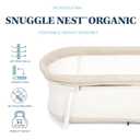 Baby Delight Snuggle Nest Bassinet, Portable Baby Bed, for Infants 0 5 Months, Organic Oat
