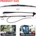 Windshield Wiper Arm & Wiper Blade Kit 7251263 7251264 Compatible with Bobcat Loader T450 T550 T590 T595 T630 T650 T740 T750 T770 T870 A770 S450 S510 S530 S550 S570 S590 S595 S630 S650 S740