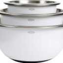 OXO Good Grips 3-Piece Stainless-Steel Mixing Bowl Set (White)