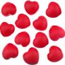 Akusety 12 Bulk 2 7/8"x3" Red Heart Stress Balls - Ideal for Valentine's Day or Heart Health