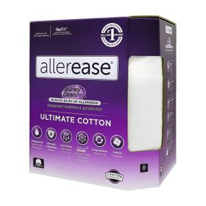 AllerEase Ultimate Cotton Zippered Pillow Protector White 