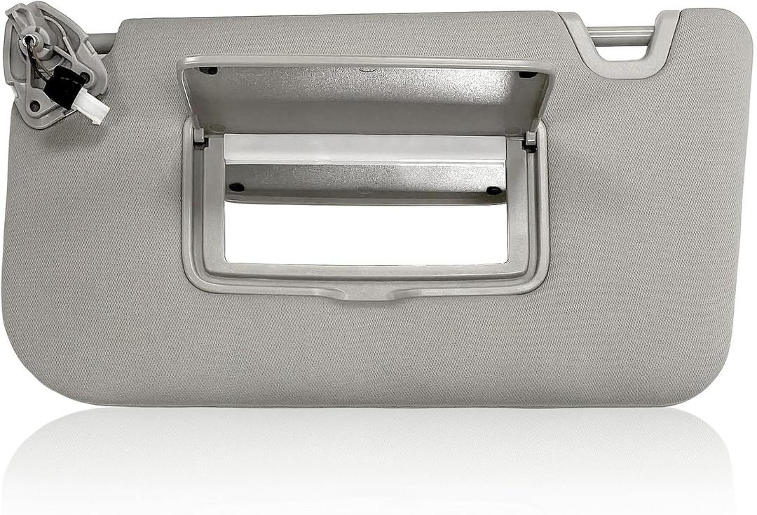 Left Driver Side Sun Visor Fits for Nissan Rogue X-Trail 2014-2020 Sunshade Compatible with 96401-4BA3E 96401-4BA1D with Vanity Light/with Makeup Mirror (Left Driver Side, Grey)