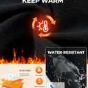 baleaf Women's Thermal Fleece Lined Leggings with Pockets Ankle Zip Reflective Water Resistant High Waisted Warm Snow Pants (Black)