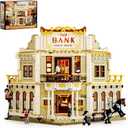 Western Bank Heist Lighting Building-Bricks Set - Wild West Outlaw Gold Heist 2875 Pcs Collection Display Set for West Lovers