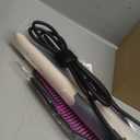 Annlary Hair Straightener 1 Inch Flat Iron and Curler 2 in 1 Titanium Ceramic Ionic Dual Voltage Straightener with Heat-Resistant Silicone, for Less Frizz, Shinier & Smoother