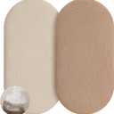 Muslin Bassinet Sheets Boy Girl, 100% Cotton Fitted Bassinet Sheet Set 2 Pack Bassinet Mattress Sheets Universal Fit for Rectangle, Round, Oval, Hourglass Mattress, Soft Breathable (Beige & Brown)