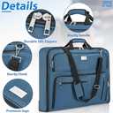 AKOZLIN Travel Luggage Garment Bag Foldable Hanging Suit Bag with Shoulder Strap For Men Women Business, 22x20