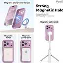 Vooii Magnetic for iPhone 17 Pro Case, Compatible with Magsafe (Premium Liquid Silicone) (Integrated Camera Control Button) Full Body Protective Anti-Scratch Microfiber Lining 6.3", Lavender Purple