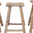 Rustic Wooden Stool, Handmade Reclaimed Wood Decor Seat