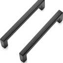 Ravinte 45 Pack Slim Square Bar Drawer Handles - 3-3/4 Inch Center to Center - Matte Black Cabinet Pulls