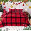 YIYEA Christmas Fluffy Queen Size Comforter Set, Luxury Faux Fur Comforter, Ultra Soft Plush Fuzzy Velvet Bedding Comforter Sets for Fall Winter, Cozy Warmth, No Shedding, 3PC, Queen