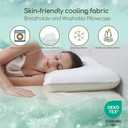 Ergonomic Memory Foam Neck Pillow Bed Pillow,Cooling Fabric,No Pressure Support, Stays Cool, Luxurious Comfort, Queen(23.6"x15.7"x4.7")
